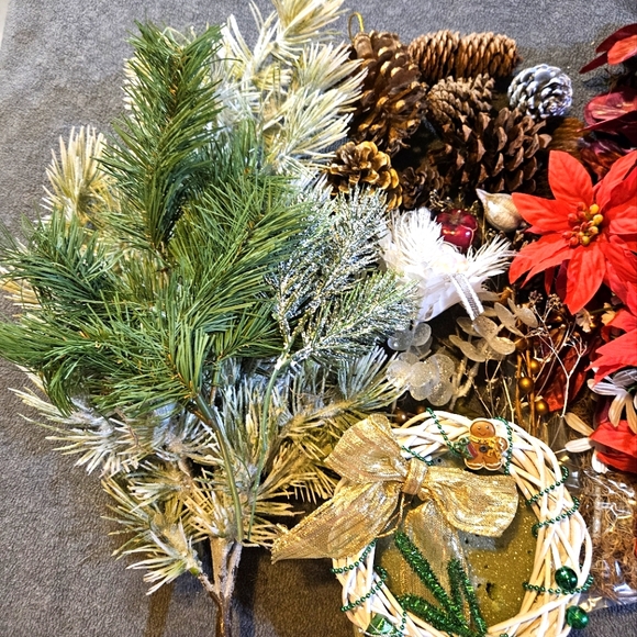Holiday Craft Supplies Featuring Silk Flowers, Pine Cones And More - Picture 12 of 12